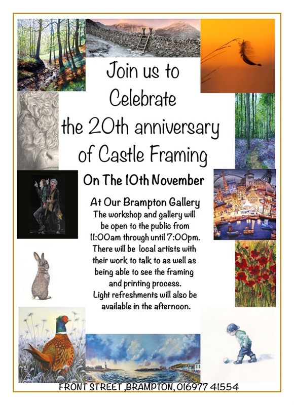Castle Framing and Art Gallery 20 year anniversary